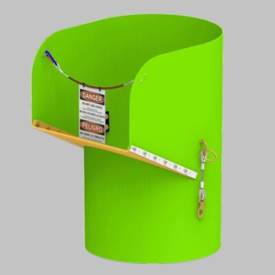 Green Superchute top hopper. Green Superchute top hopper.